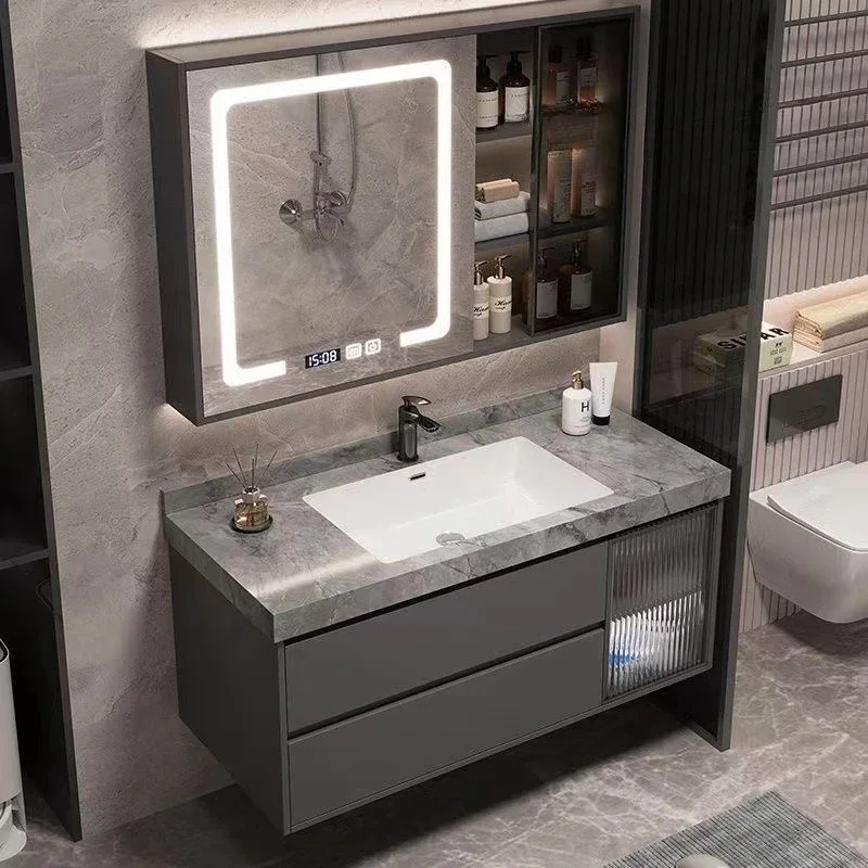 Home Bathroom Vanity Combo - Luxury Vanity Bathroom Cabinet Ceramic Sink