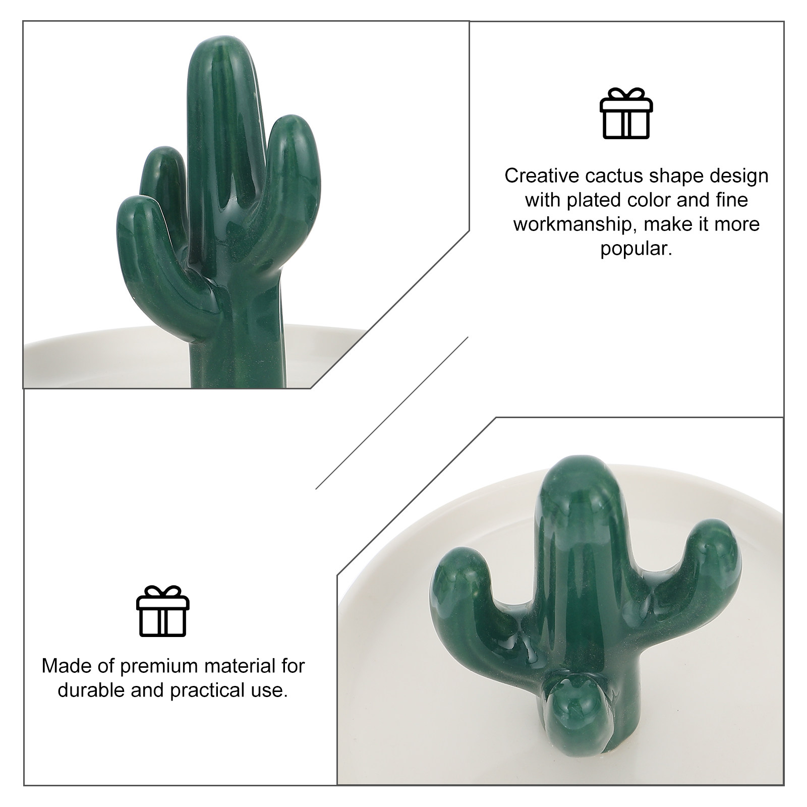 1Pcs Premium Ceramic Cactus Je - Home Bathroom Organizer recension och pris