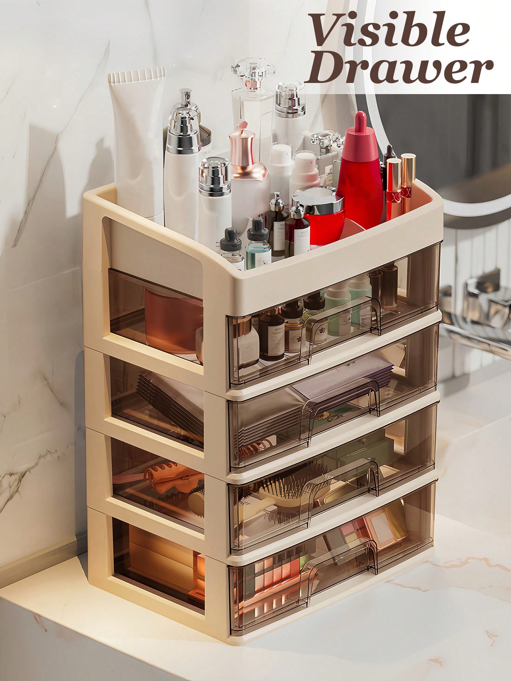Makeup Organizer, Make Up Stor - Home Essentials Bathroom Storage recension och pris