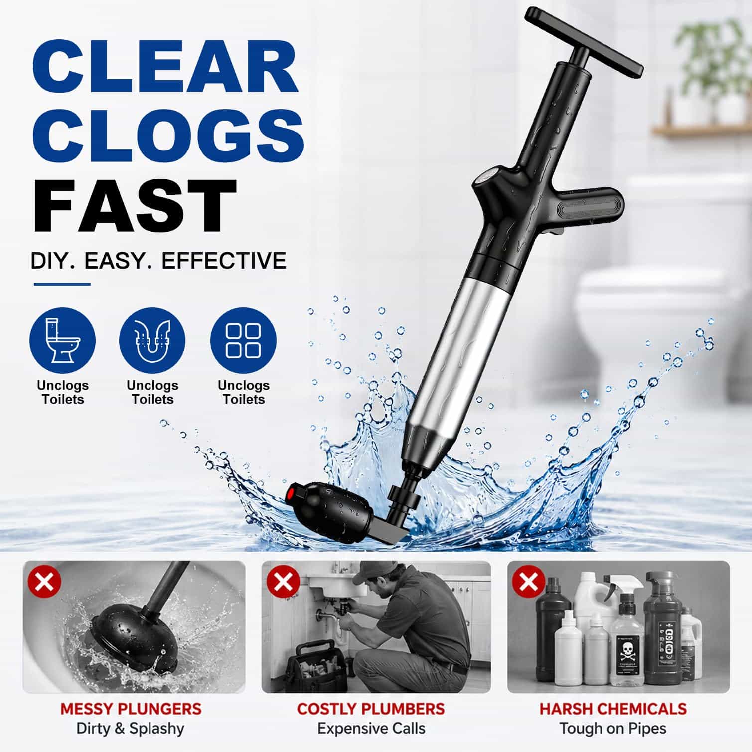Toilet Plunge Blaster, High Pr - Plunger Toilet recension och pris